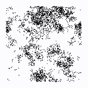 Moderate noise. Coherent motion.