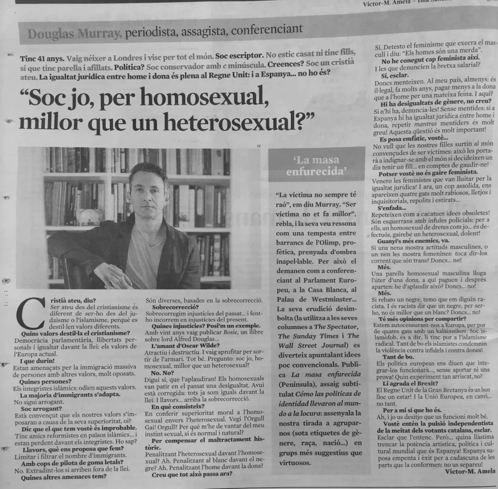 Douglas Murray el discurso enfurecido de los que se creen víctimas