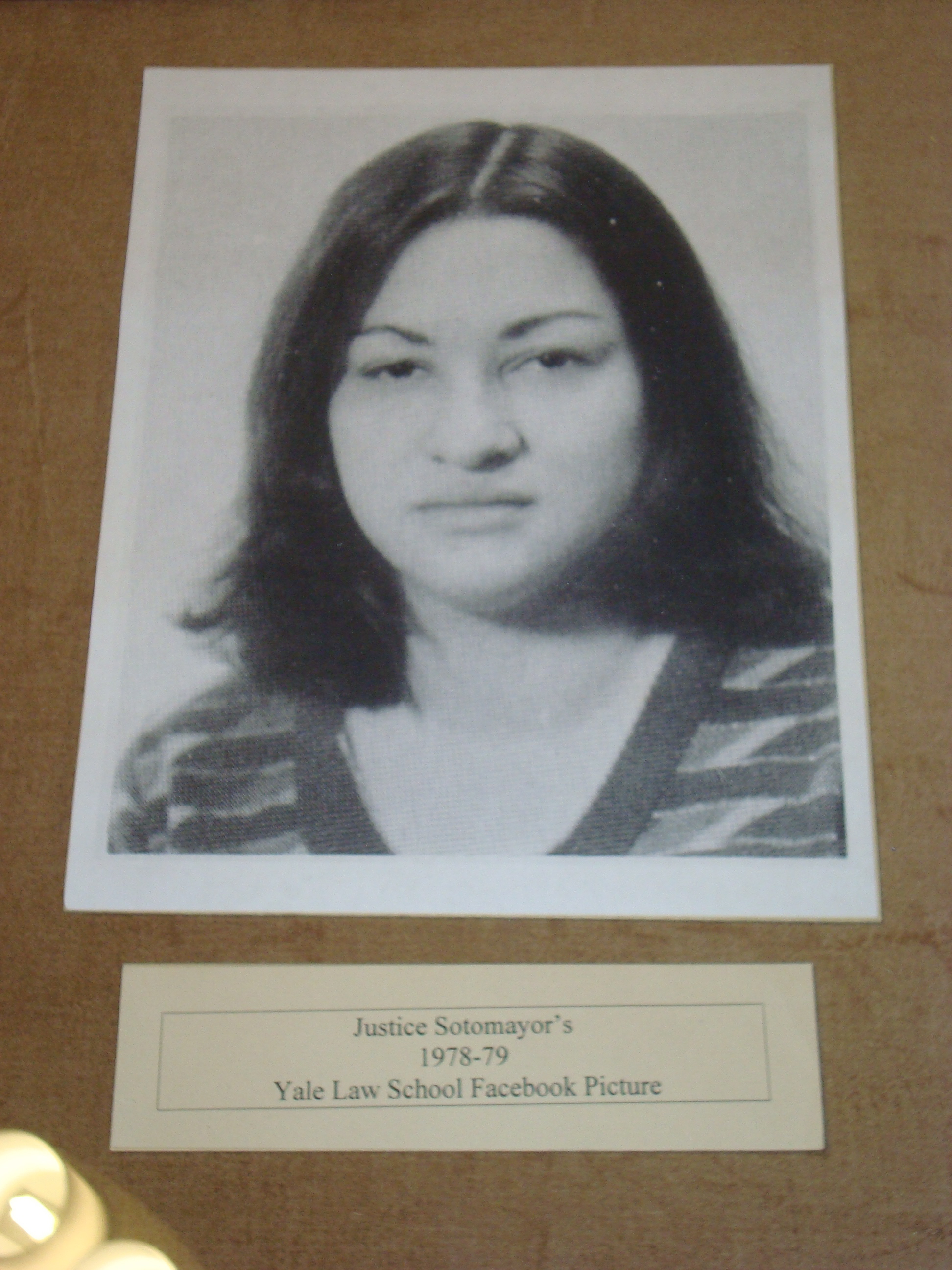 Pic Justice Sotomayor s 1L Facebook Photo From Yale Law School Josh 