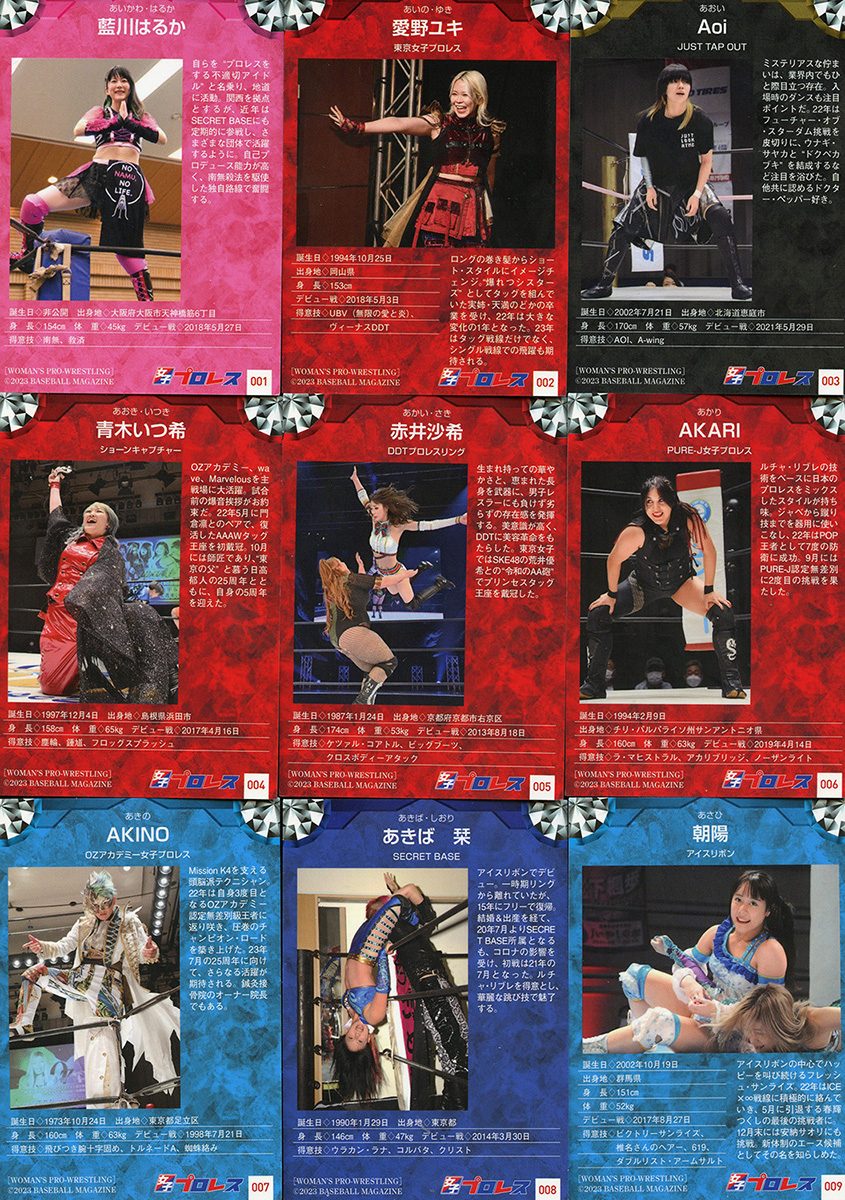 Womens Wrestling Card 2023 Base Back