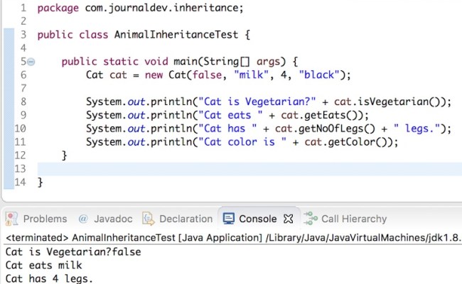 Java Inheritance Example