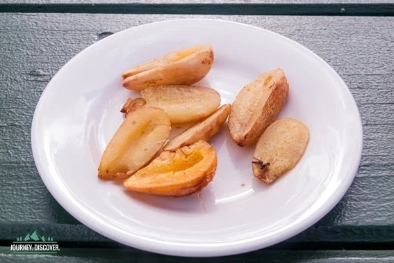 A plate of Bunya Nuts.