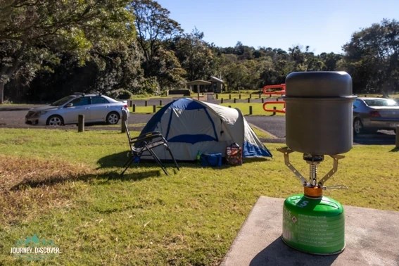 My campsite at Burton Well Camping Area