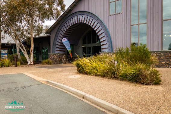 The exterior of the Snowy Visitor Centre