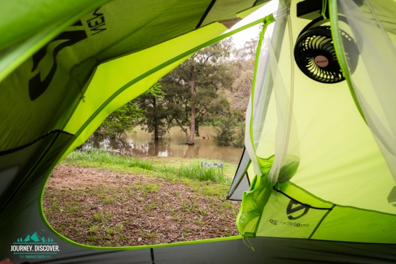 My tent at Cotter Campground.