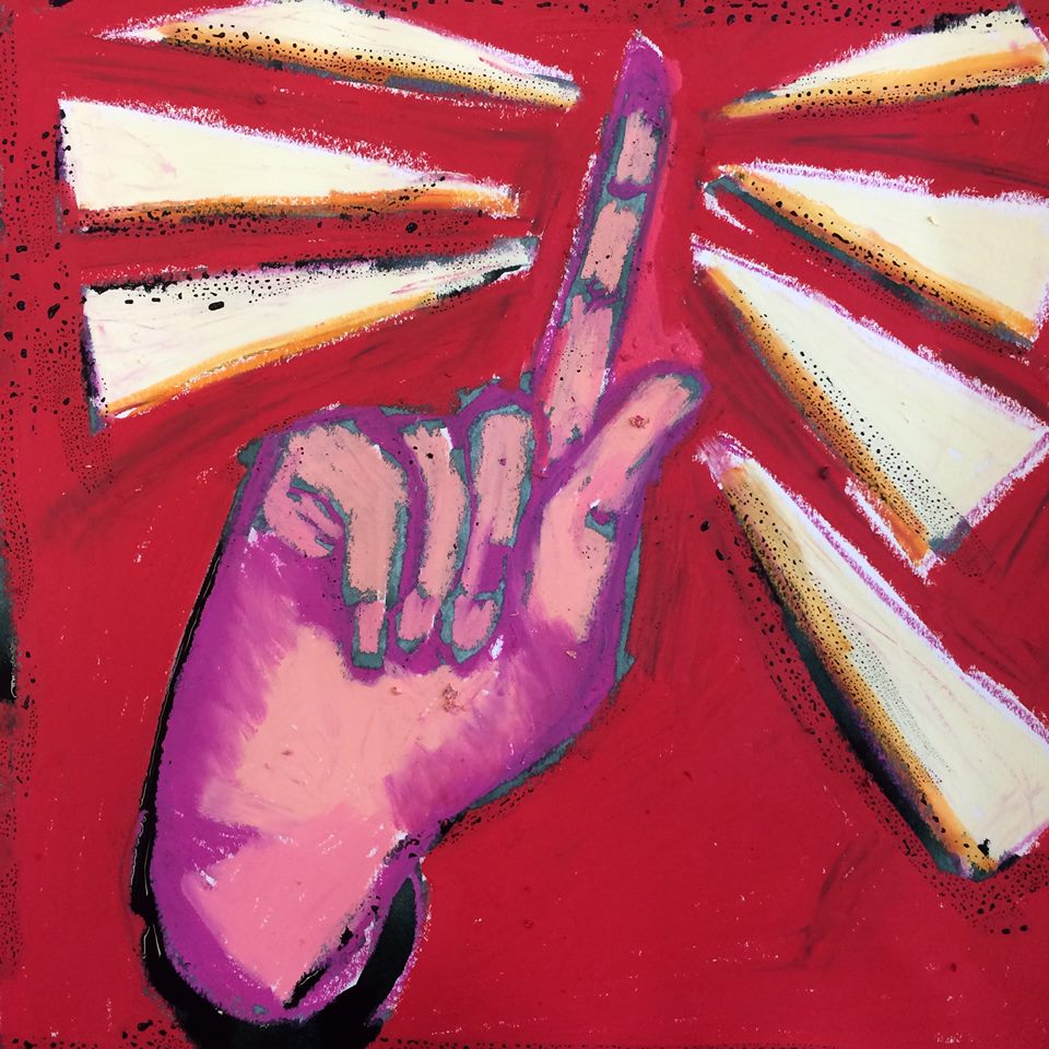 Objection. neopastels, watercolor