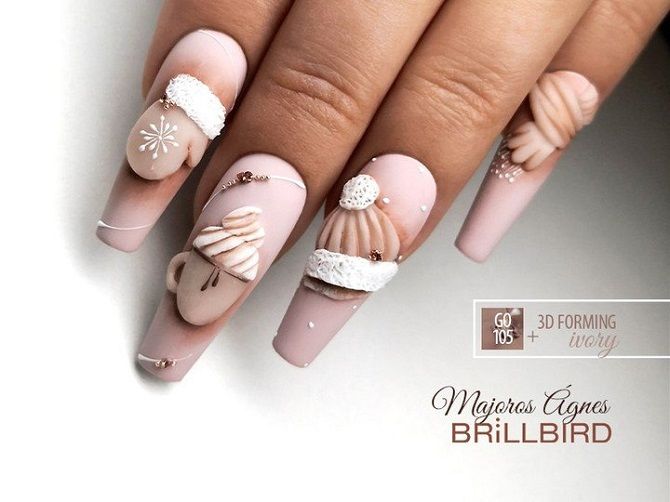 нарисованный макет ногтей