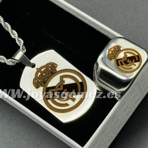 Conjunto de tu equipo, placa, cordón y sello tallas 18-20-28, grabado láser, acero 316L