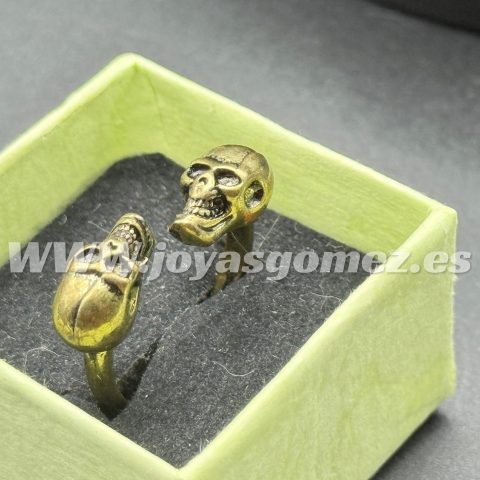 Anillo CALAVERA chapado oro 18k. talla disponible 18