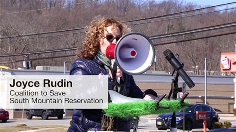 Joyce Rudin speaks with the Coalition to Save South Mountain Reservation