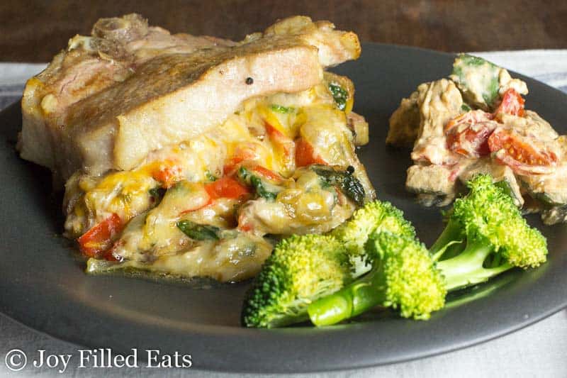 photo Low Carb Stuffed Pork Chops keto stuffed pork chops low carb