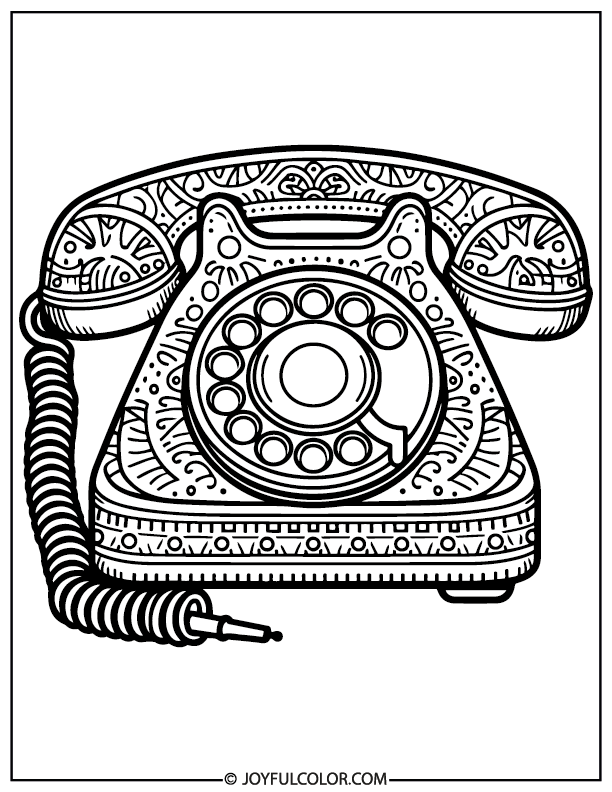 Printable phone coloring pages