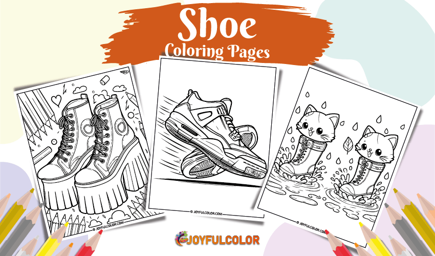 Printable shoe coloring pages for all ages (free download)