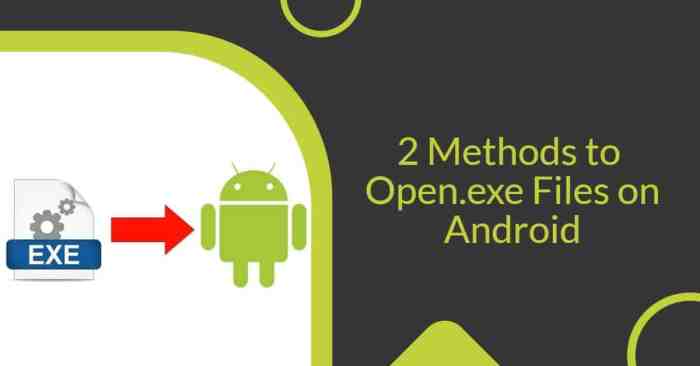 Install exe on android