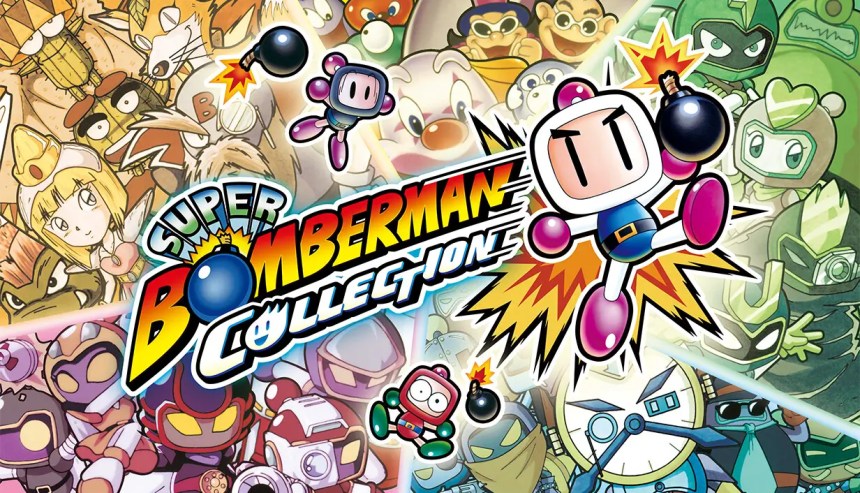 Retro Puzzle Gem Super Bomberman: Panic Bomber W Joins Konami's Collection for Free Super Bomberman Collection Game Key Visual