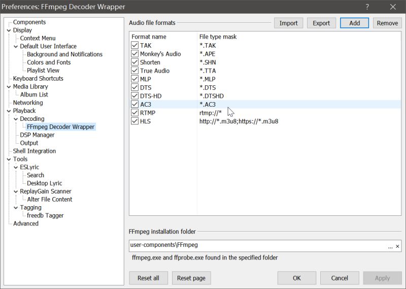 Foobar2000 Components 0 9 Ffmpeg Decoder Wrapper Foo Input Ffmpeg - Ultra HD Sunset Images for Desktop