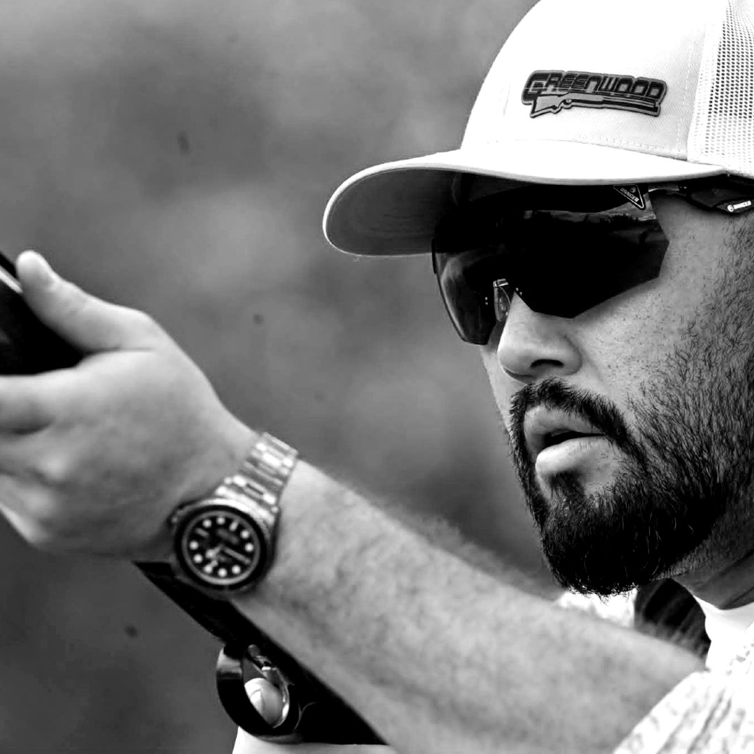 Shooter preparing for a sporting clays target