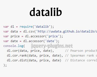 Datalib Javascript Data Utilities - Minimal Pattern Collection - Ultra HD Quality