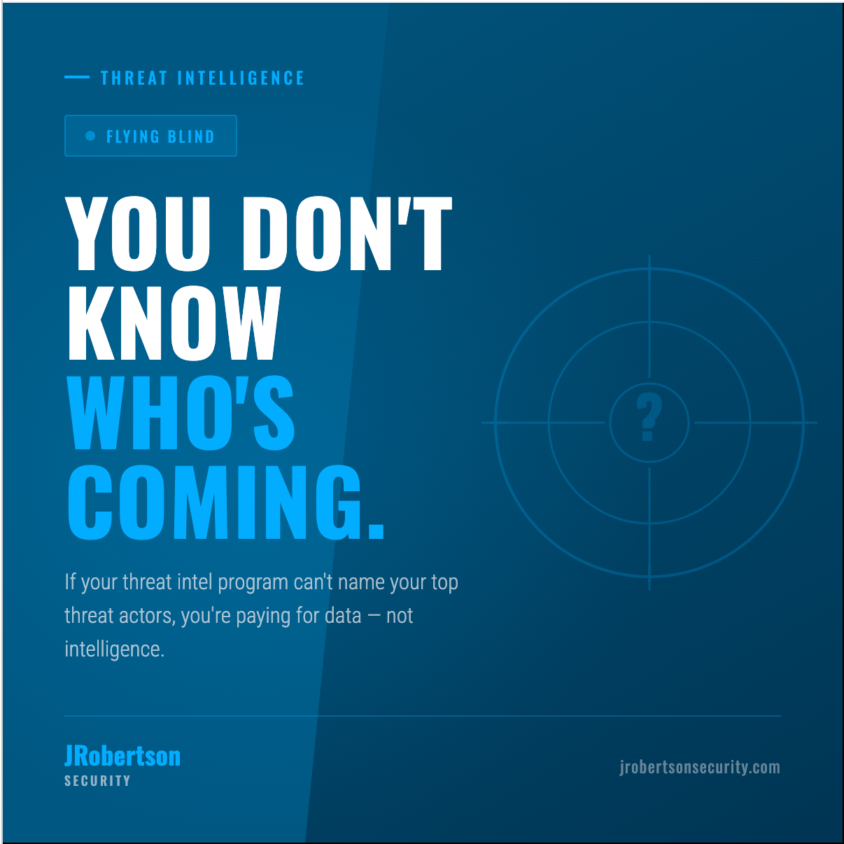 Threat Intel Programs That Can’t Answer Who’s Targeting You