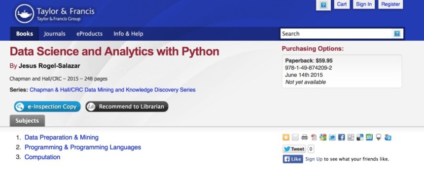 Data Science and Analytics with Python
