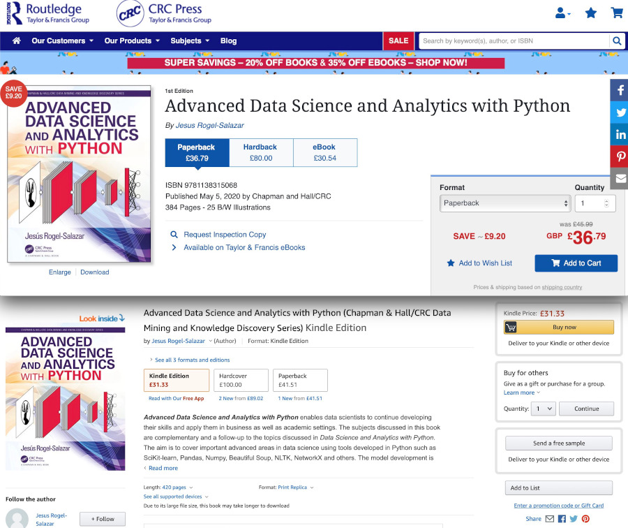 Advanced Data Science and Analytics with Python is published – Quantum ...