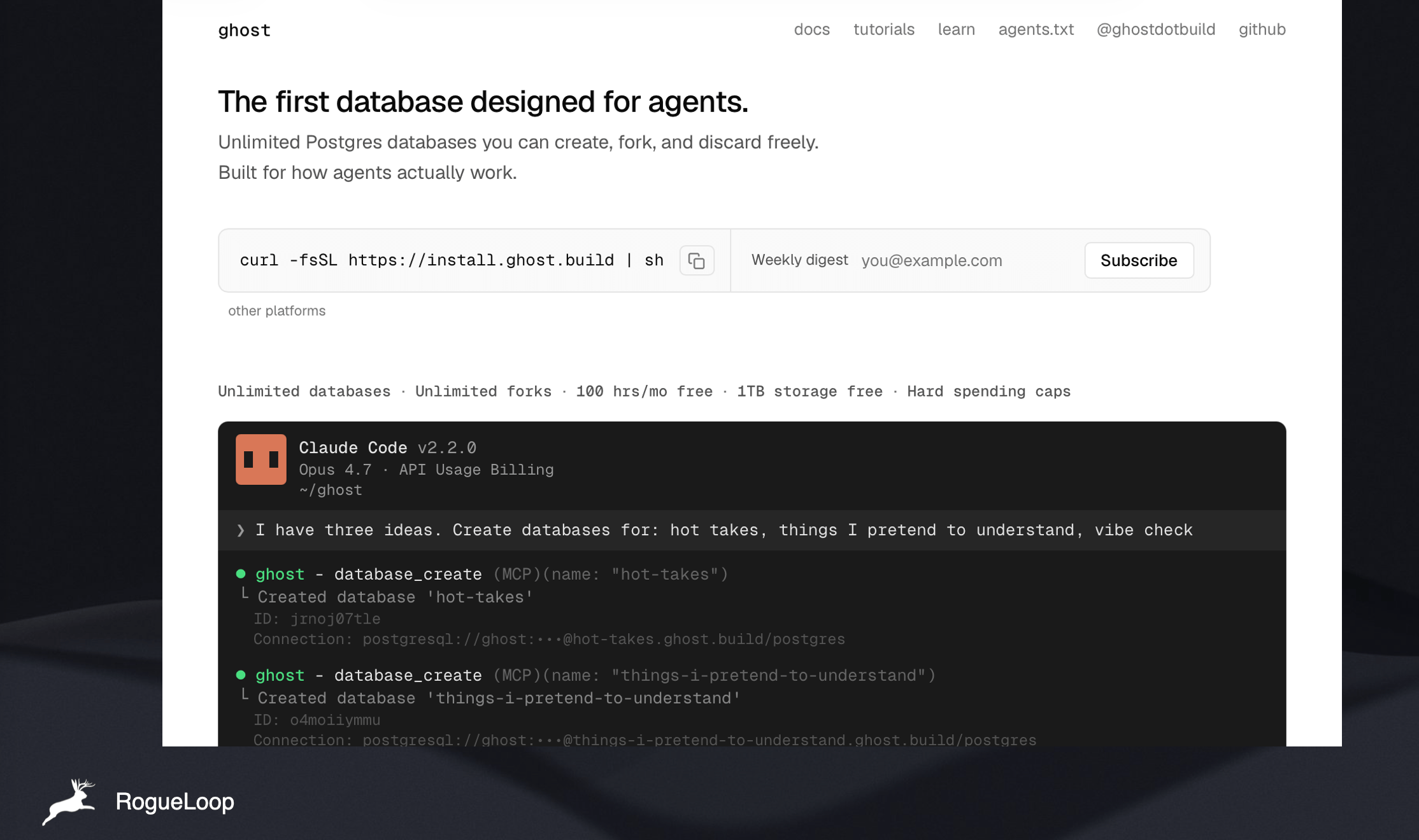 Ghost – A Database for Our Times?