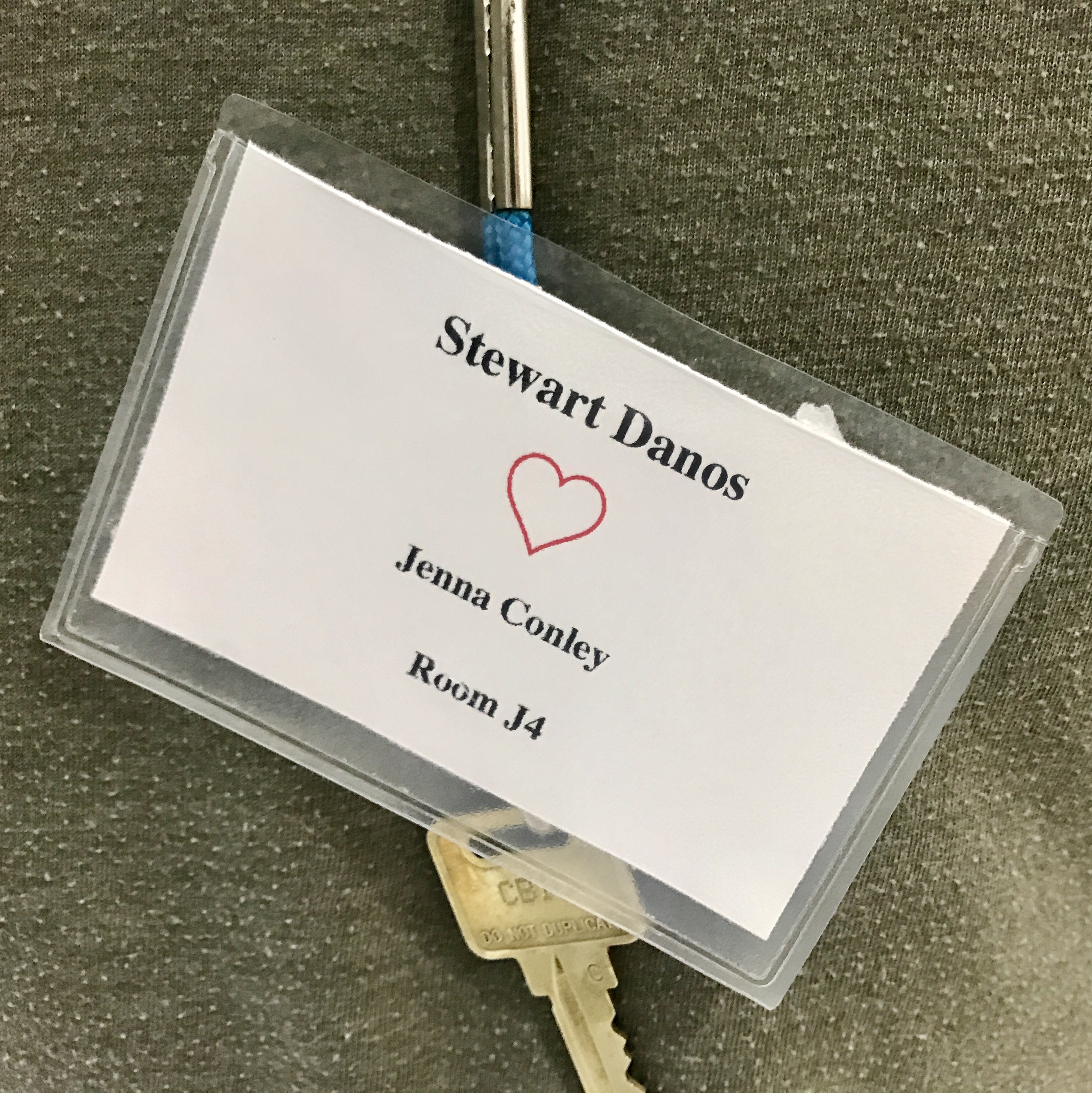 We're hooked...NO, we weren't in the same room, it's a Catholic retreat for unmarried couples! Gees!