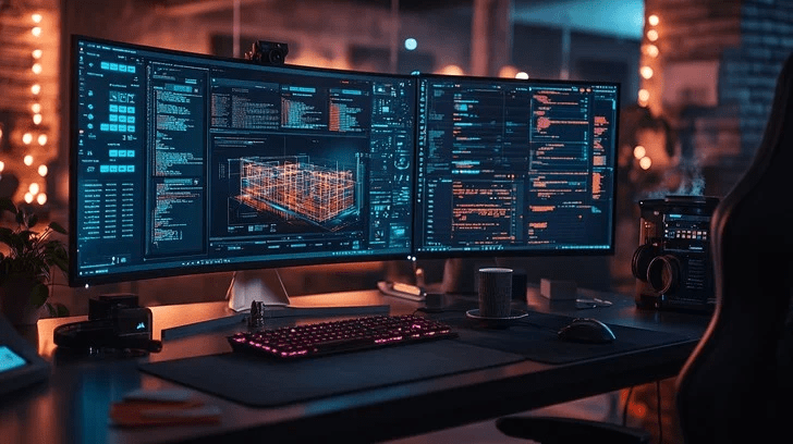 advanced coding setup stockcake