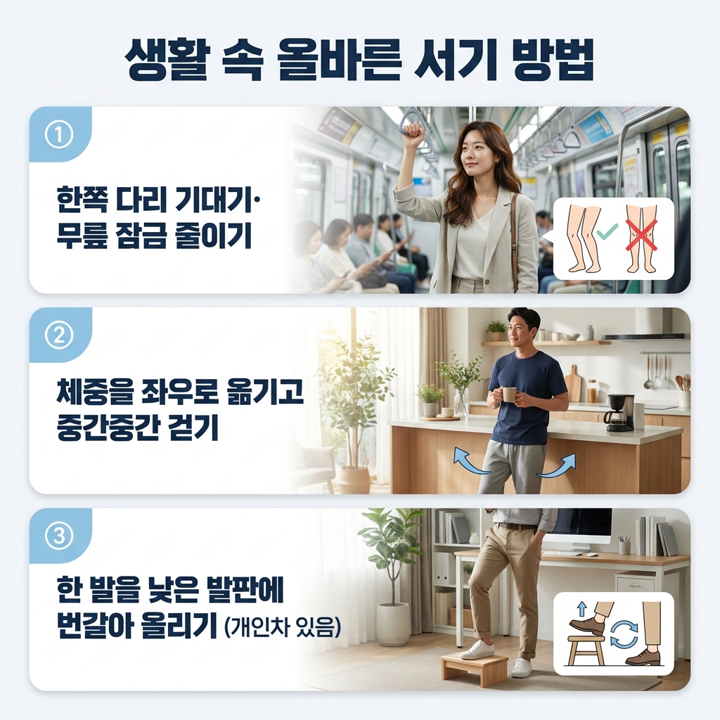 고관절과 골반의 움직임을 확인하며 몸통을 움직이는 과정