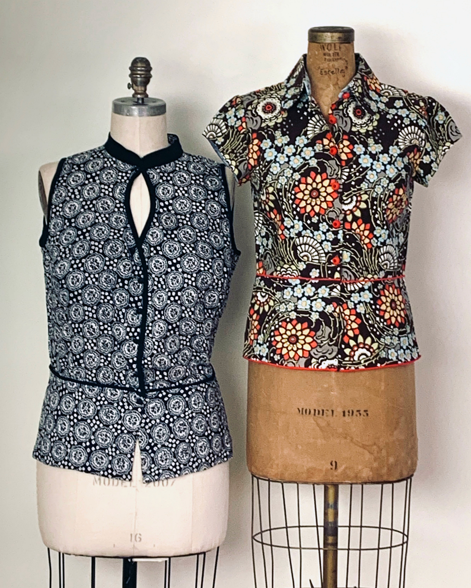 A Top with Two Collars and a Peplum | Women's Sewing Pattern