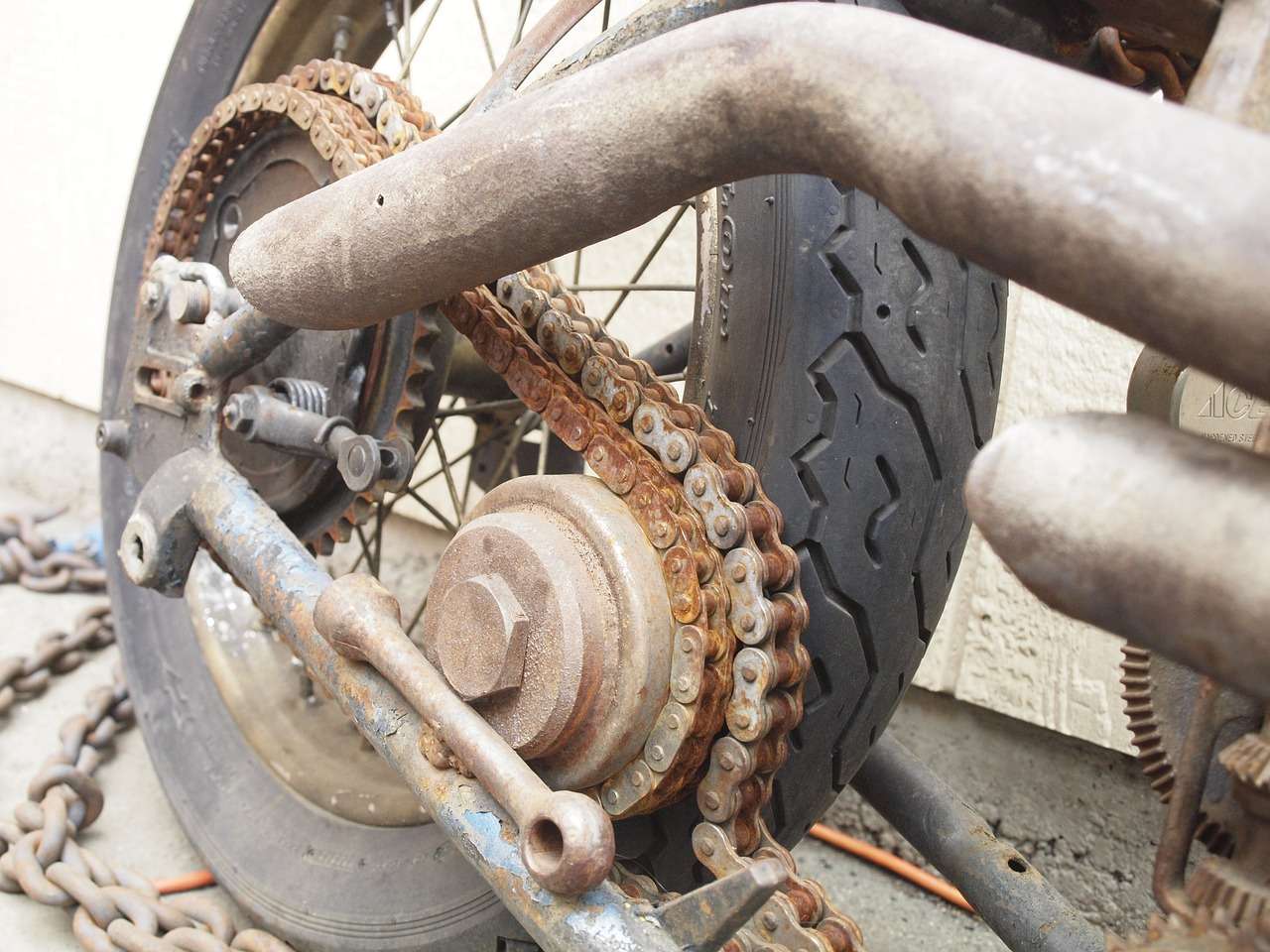 Motorradkette Rost