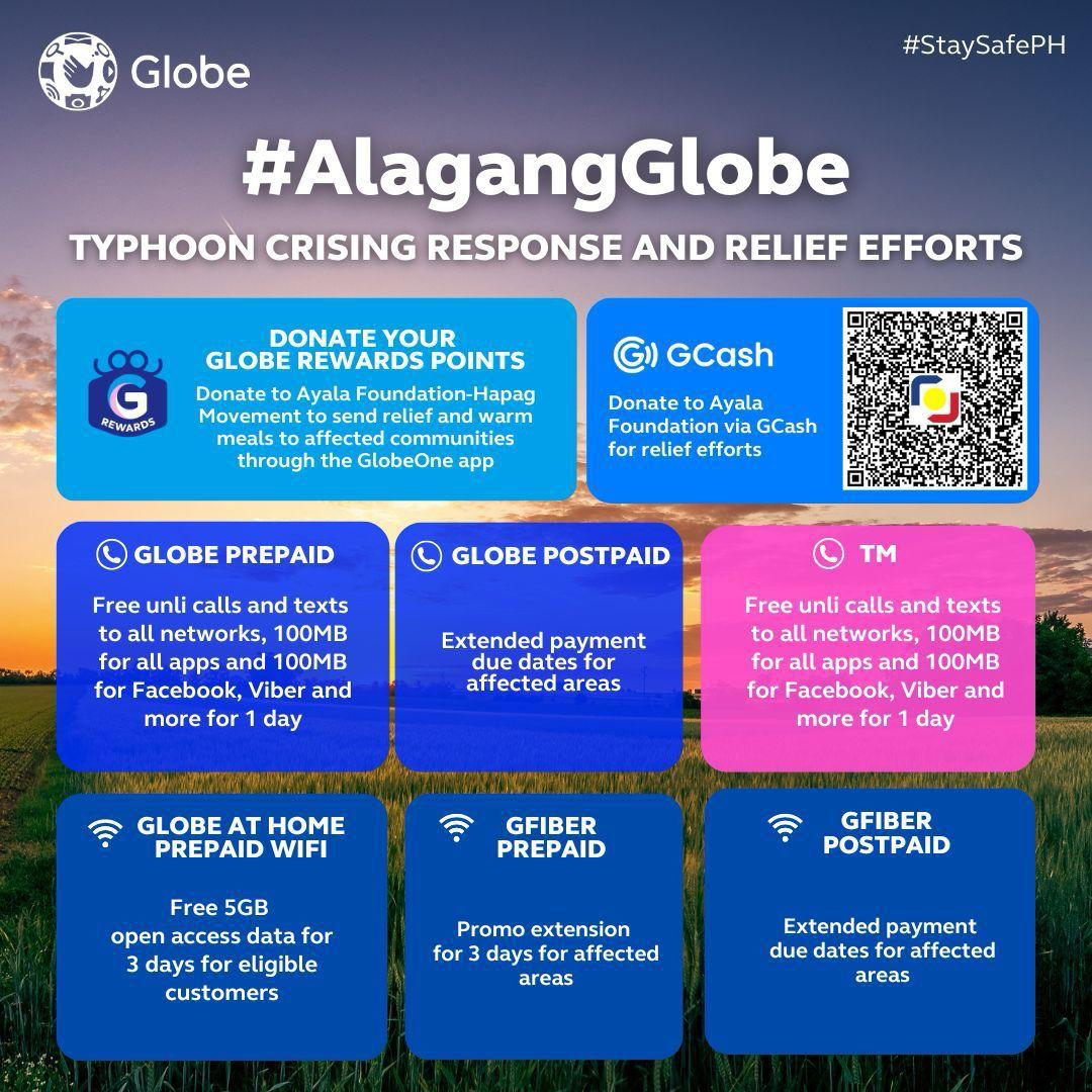 Globe offers free calls, data for typhoon-affected communities