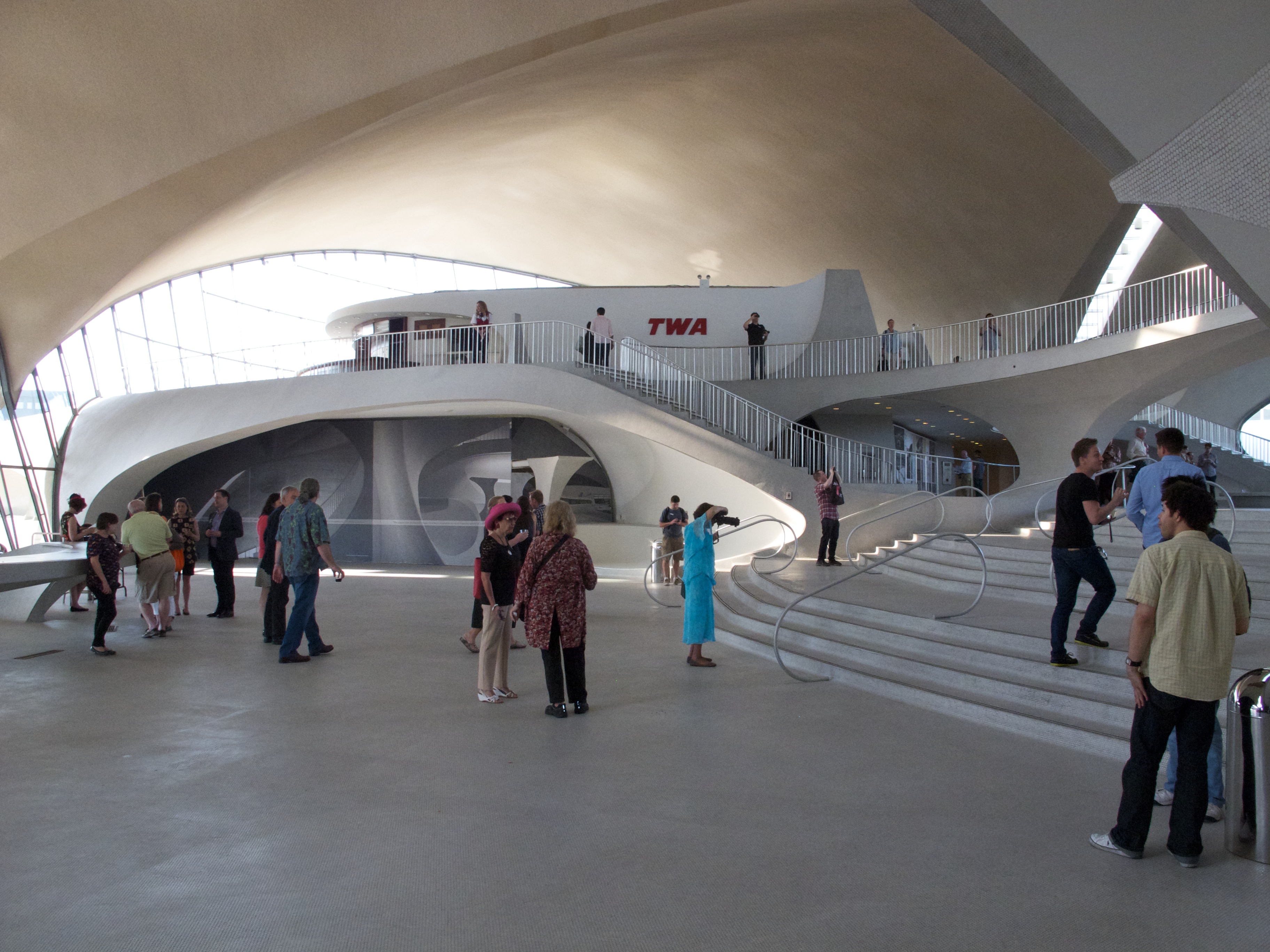 Open House New York members mingle at the TWA Flight Center