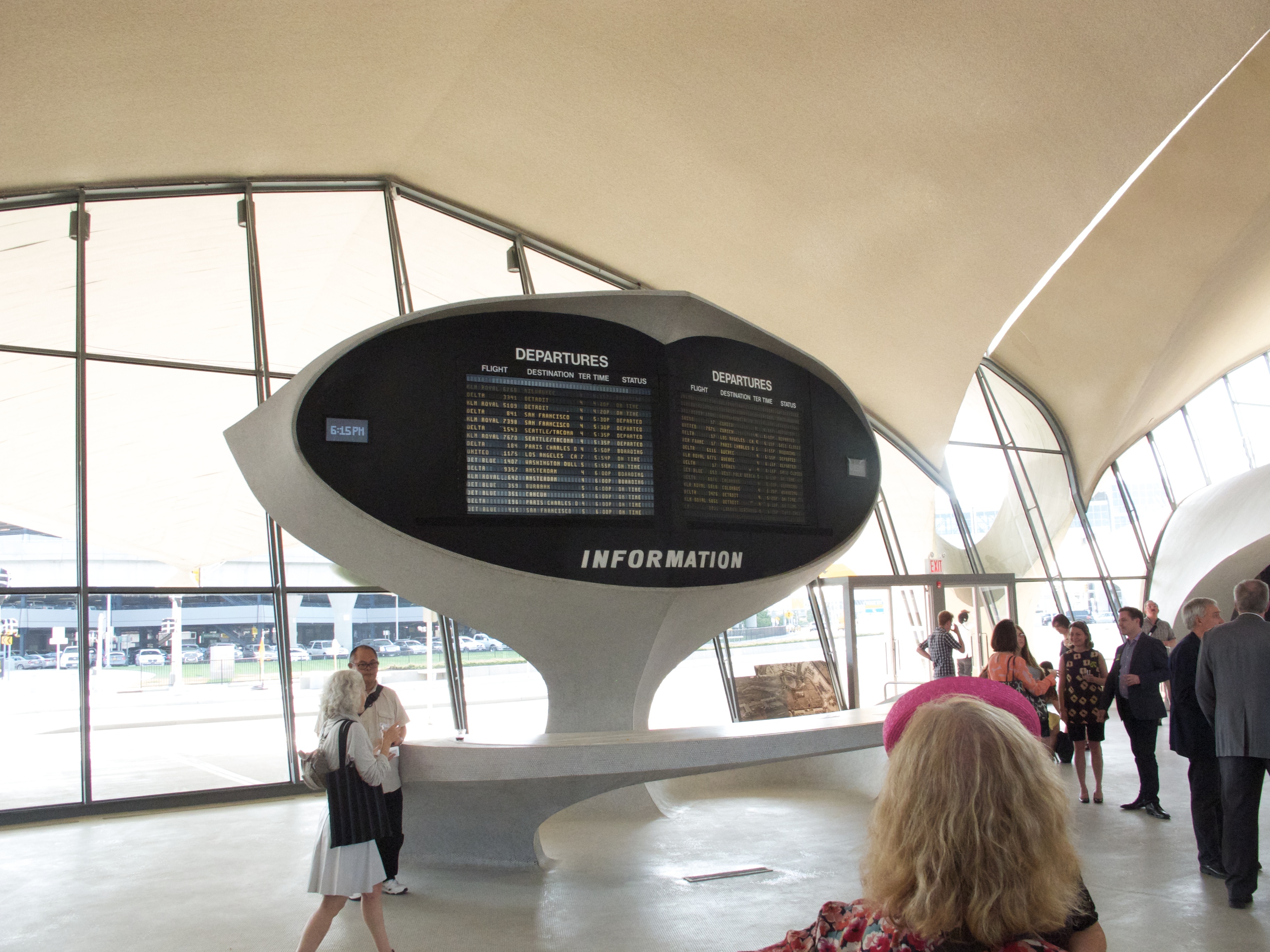 The flight departure board lists is live!
