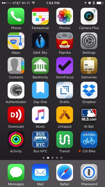 iPhone Home Screen Feb 2017