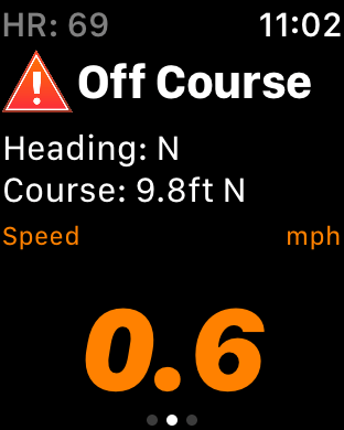 Ride with GPS Apple Watch app alerts you when you're off-course.