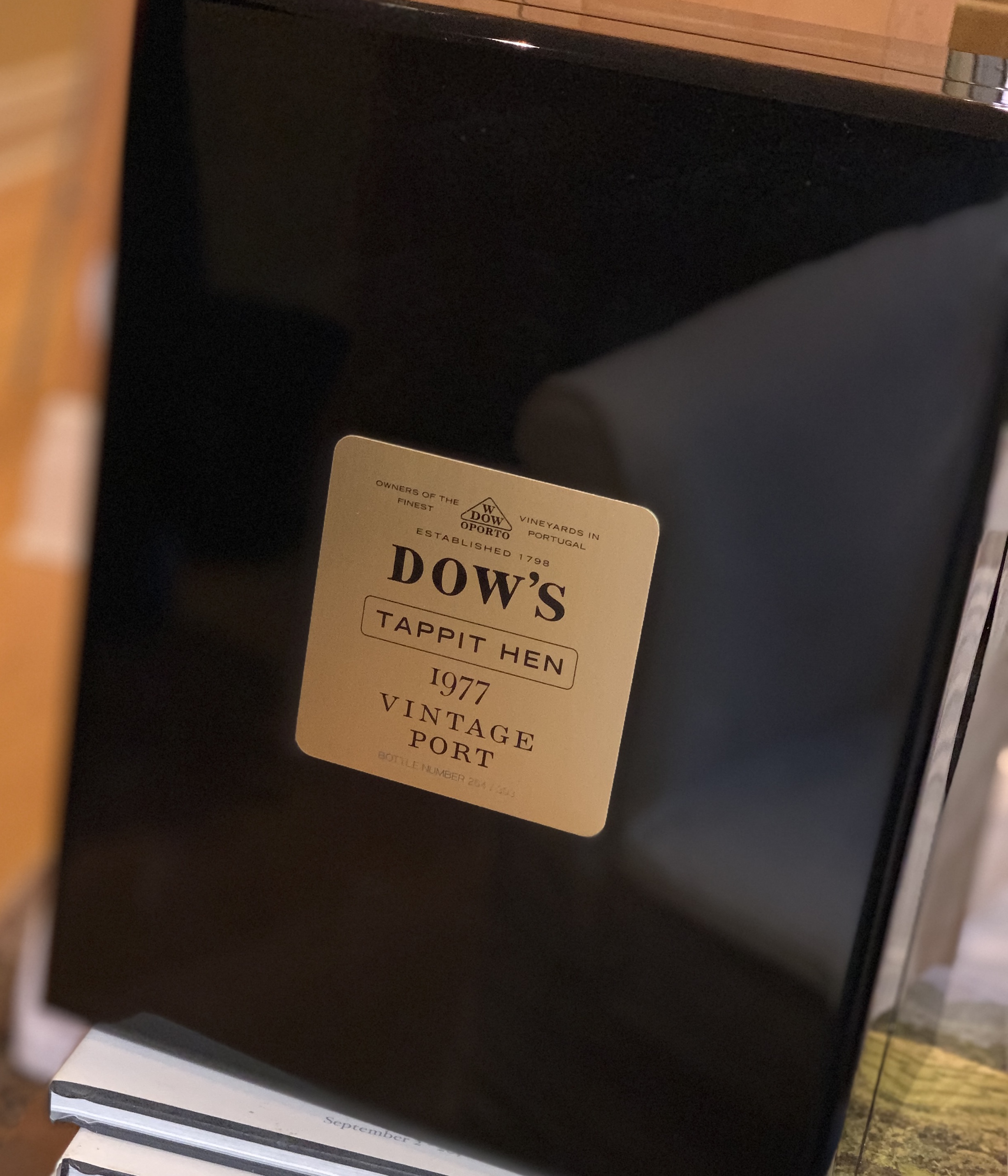 the last box before the bottle of port
