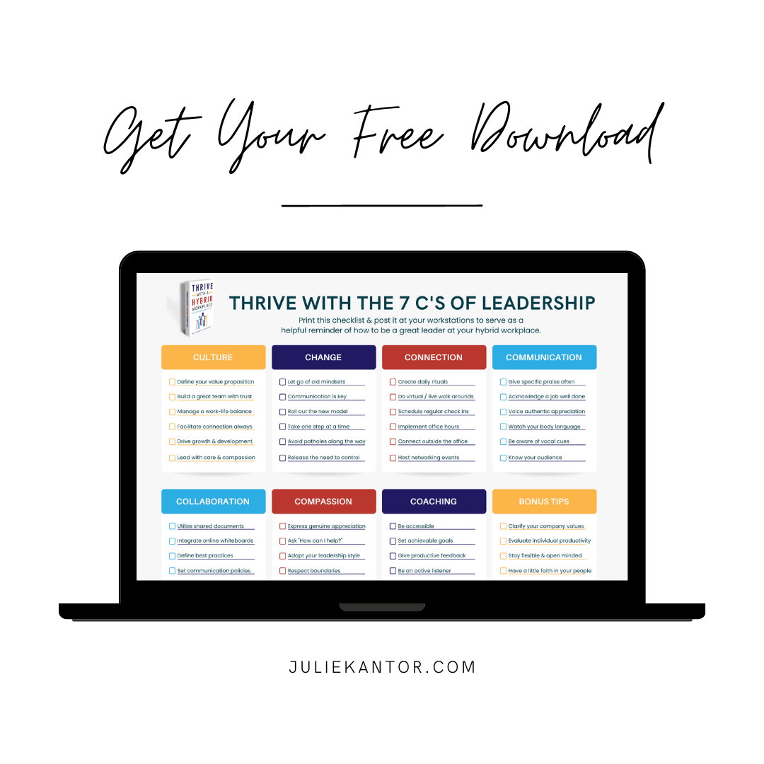 Julie Kantor's 7 Cs of Leadership Downloadable Mockup