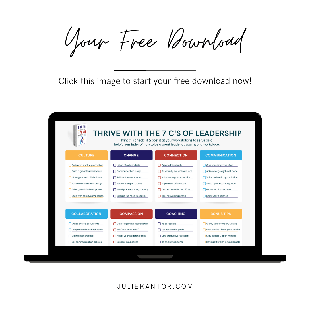 Julie Kantor's 7 Cs of Leadership Downloadable Mockup