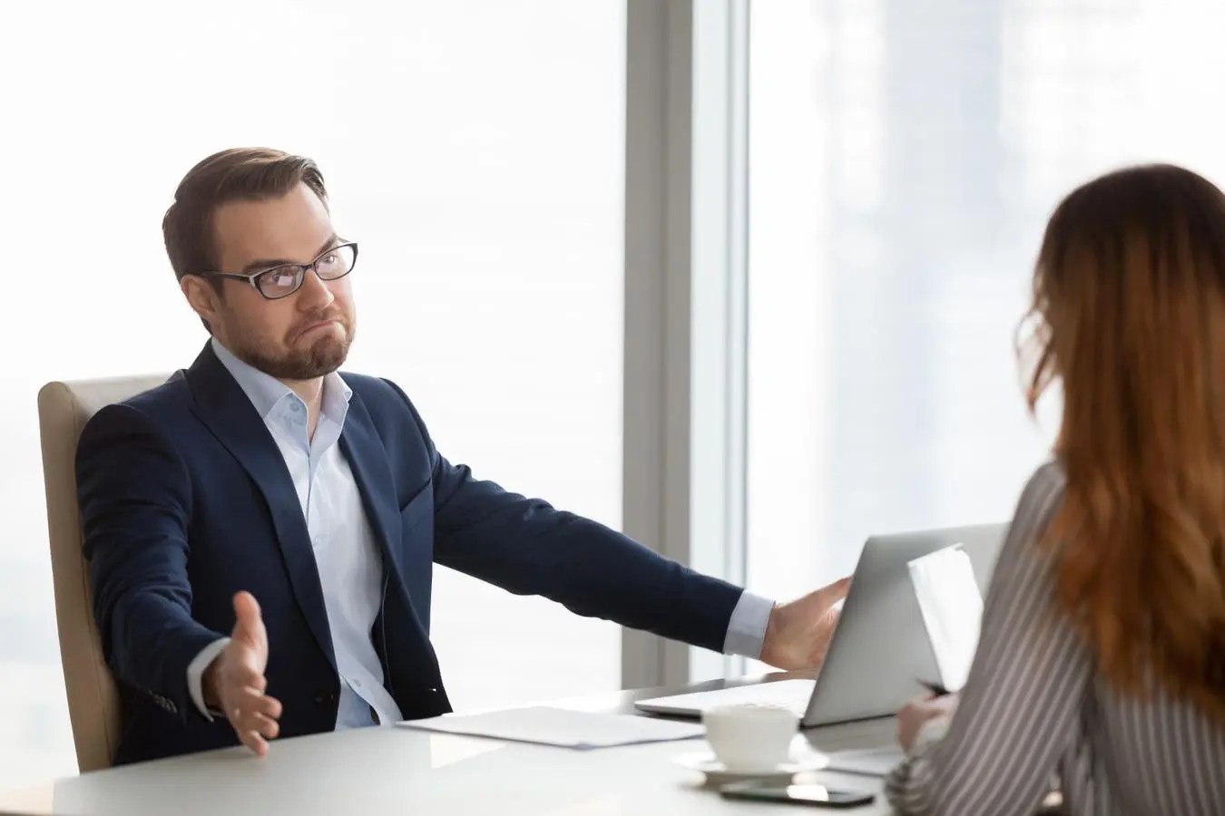 Executive at desk in office