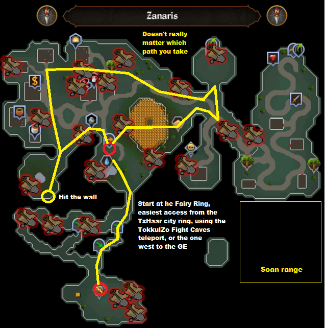 Runescape The Most Efficient Route For Elite Scan Clues Zanaris Elite Clue Scan Route 