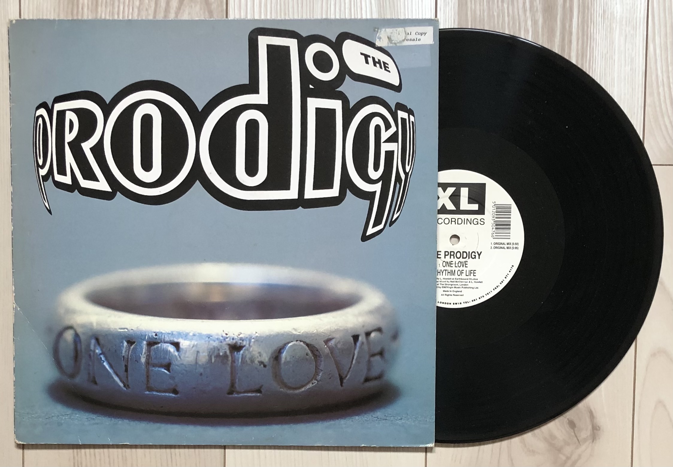 The Prodigy ‎– One Love (12″) XL Recordings | junglemaniarecords