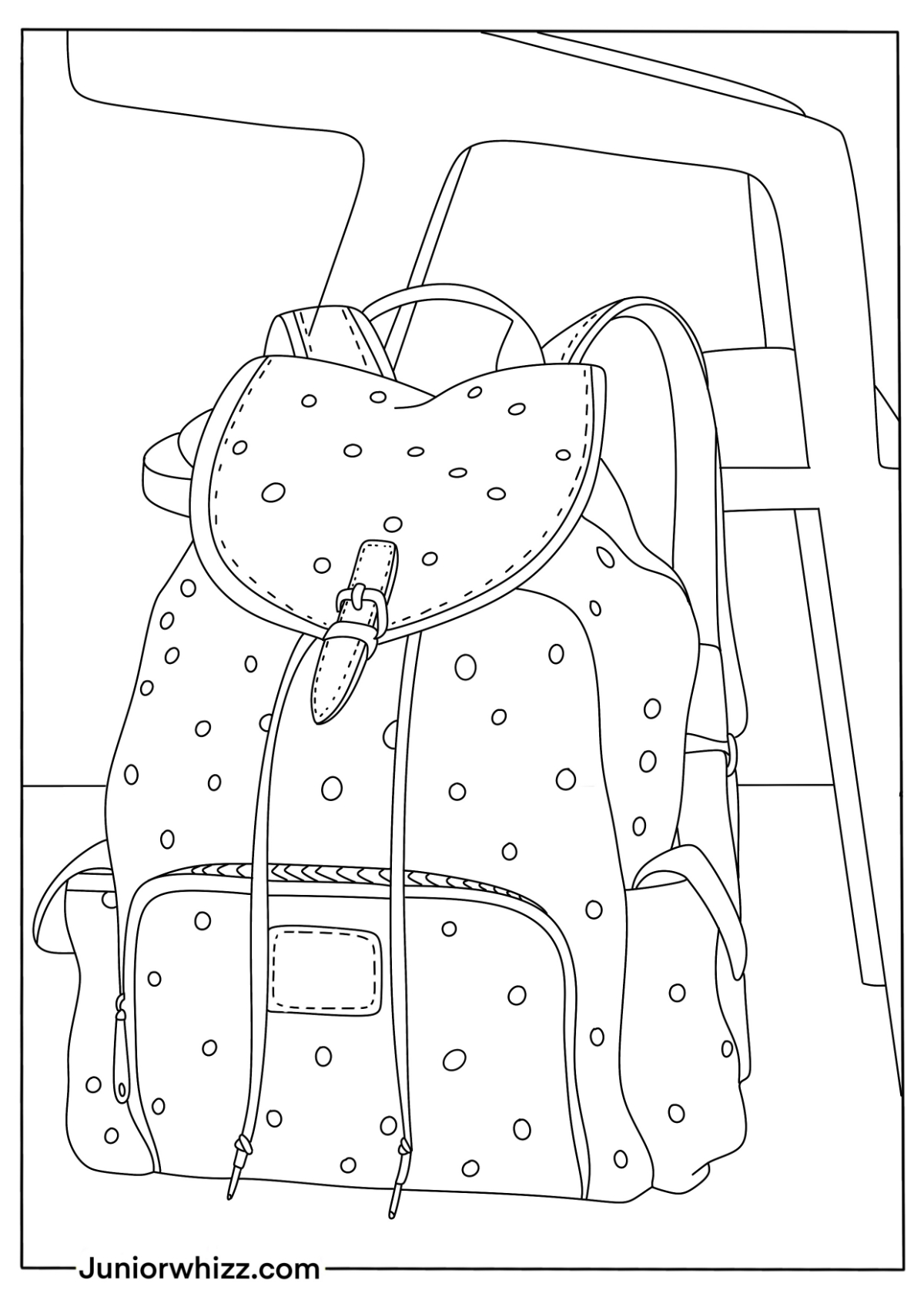 Backpack coloring pages & book (14 printable pdfs)