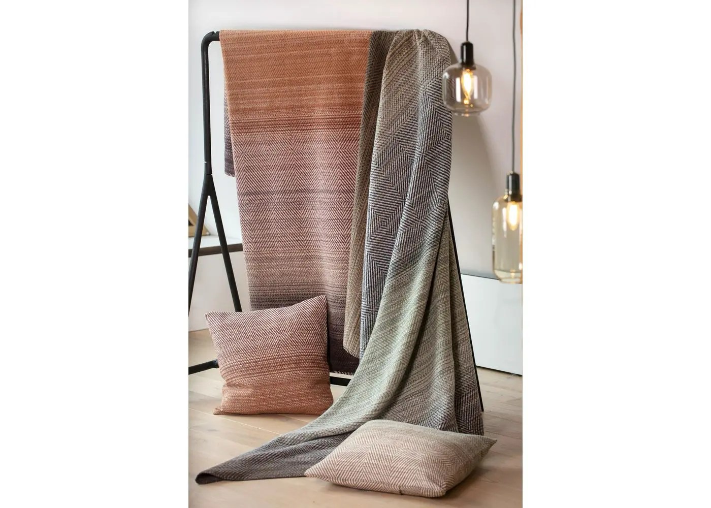 david fussenegger recycled cotton throw terracotta