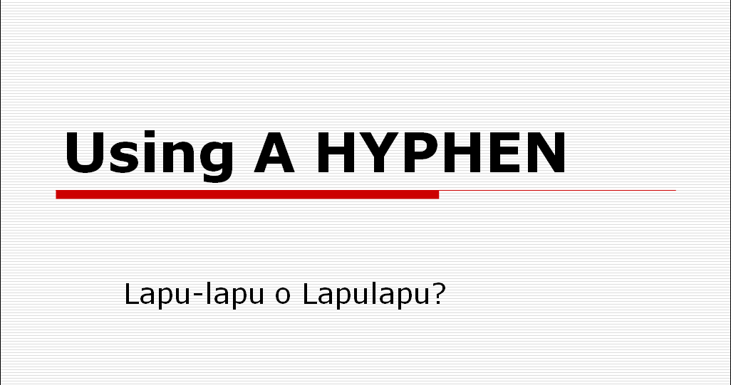 hyphen