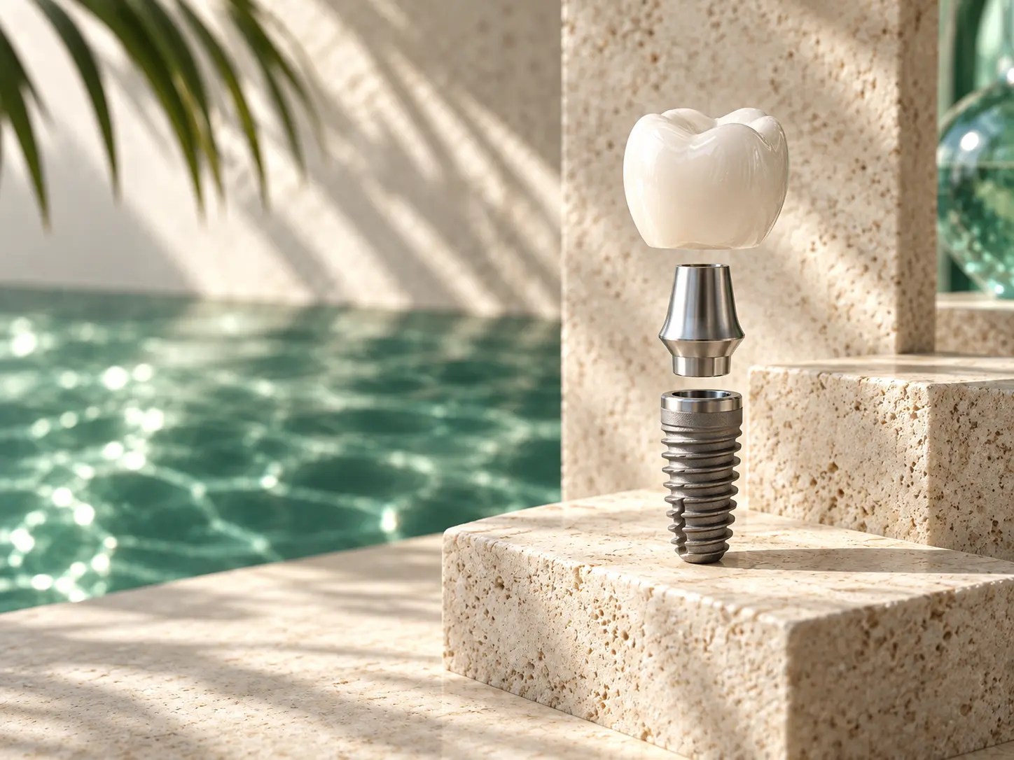 Dental implant components and implant restoration