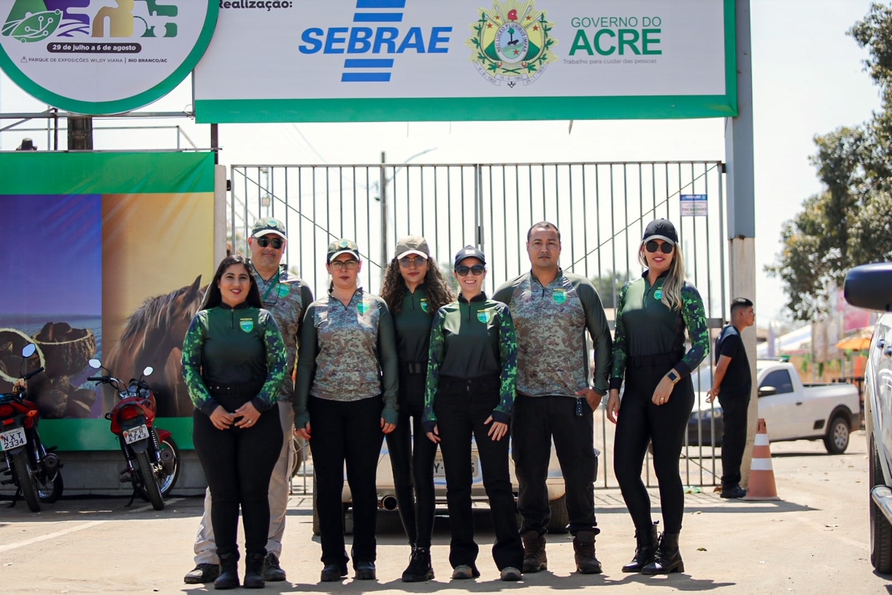 Equipe da Secretaria Municipal de Meio Ambiente de Rio Branco (Semeia) na Expoacre. Foto: José Caminha/Secom