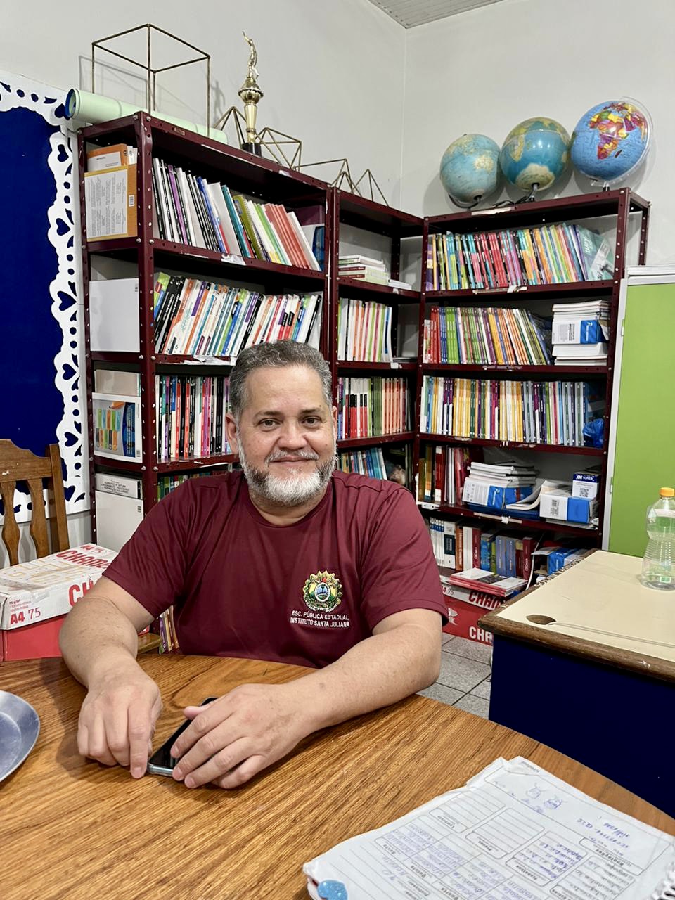 Gestor da escola Estadual Instituto Santa Juliana, Chardes Oliveira. Foto: cedida