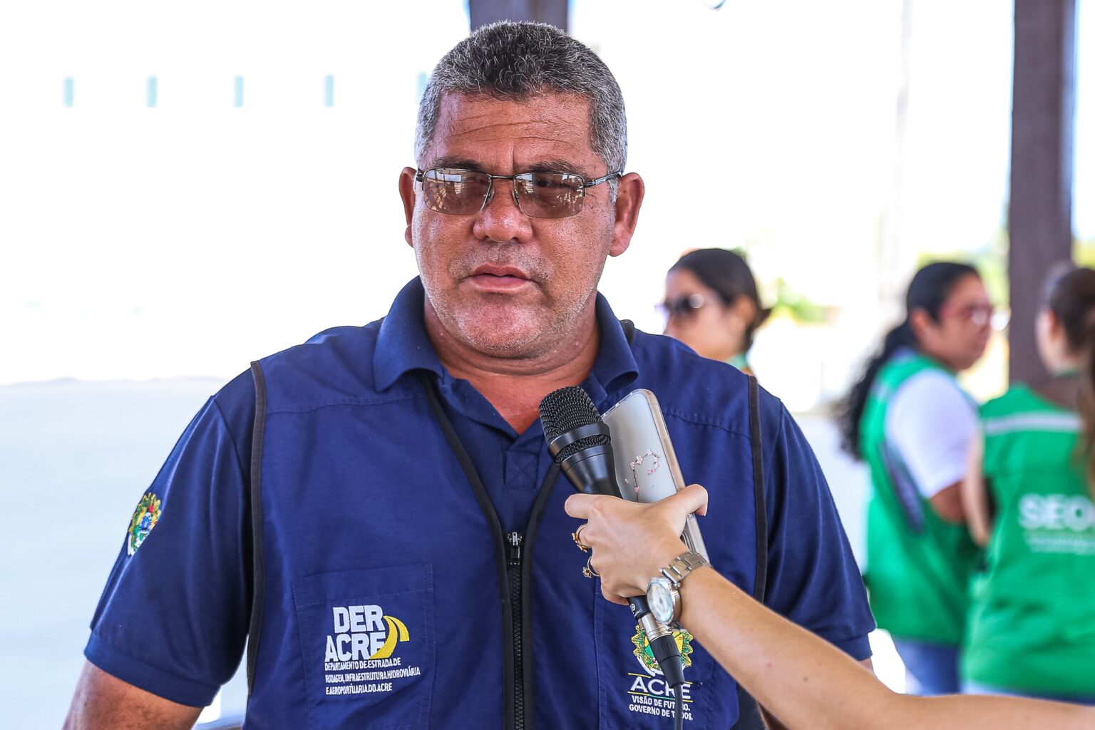 Gerente da Macrorregional II da autarquia em Cruzeiro do Sul, José Mauri Barboza. Foto: Marcos Santos/Secom