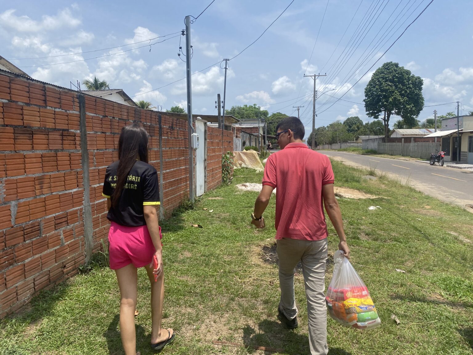 Estudantes de escola pública protagonizam ato de solidariedade. Foto: Cedida